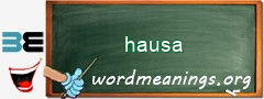 WordMeaning blackboard for hausa